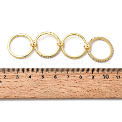 Латунные микро проложить пальцев кольца кубического циркония RJEW-P166-11G