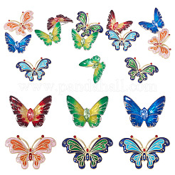 12 шт. 6 эмалевых булавки в форме бабочек&nbsp;JEWB-TA0001-23