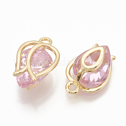 Латунь подвески циркония кубической ZIRC-Q014-093G-06