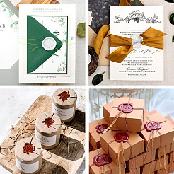 20шт 10 цвета клейкие наклейки сургучной печати DIY-TA0003-48