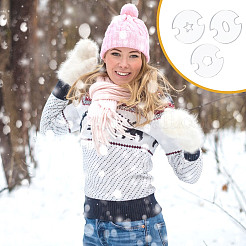 60 шт. 3 формы акрилового вязаного шапочного инструмента для изготовления застежки FIND-GA0004-03