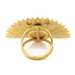 Круглые кольца из натурального тигрового глаза RJEW-Q822-47G-02