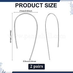 2 пара сережек из стерлингового серебра&nbsp;STER-WH0061-46P