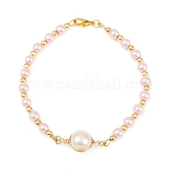 4шт 4 цвета стеклянный жемчуг круглые бусины браслеты для женщин&nbsp;BJEW-JB11975