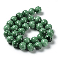 Perline malachite naturali fili&nbsp;G-F571-27AB1-18mm