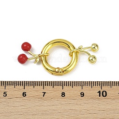 Кольца пружинного затвора из вишневой латуни с эмалью KK-M322-09G