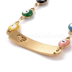 Bracciale a maglie rettangolari in acciaio inossidabile 304 con placcatura sotto vuoto pvd&nbsp;BJEW-B062-12G