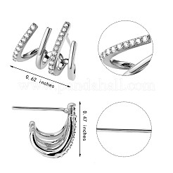 Серьги-гвоздики с кристаллами и стразами JE918A