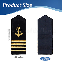 Matrosen-Schulterklappen aus Polyesterfaser&nbsp;AJEW-WH20006-121B
