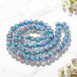 1 rang de perles artisanales en verre filé doré&nbsp;LAMP-PA0001-76A