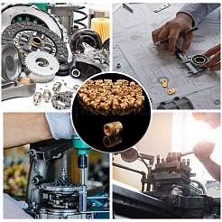 M3 латунные вставки с метрической резьбой для пластиковой термофиксирующей вставки FIND-GL0001-35