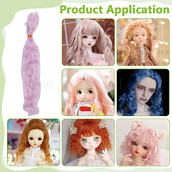 Lockenperücken aus Mohair zur Puppenherstellung&nbsp;DIY-WH0750-117C