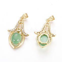 Латунные микро проложить кубического циркония подвески&nbsp;KK-G386-02MG