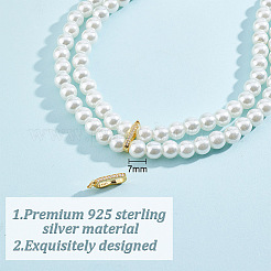 2 шт. платиновое покрытие 925 застежки-крутилки из стерлингового серебра со стразами FIND-GO0002-57