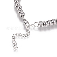 変色しにくい304ステンレススチールリンクブレスレット  カニカン付き  舵  ステンレス鋼色  6-7/8インチ（17.3cm）〜7-1/8インチ（18cm）&nbsp;BJEW-I274-41S