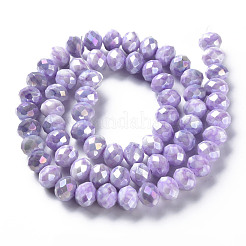 Непрозрачная выпечка окрашенные стеклянные бусы пряди EGLA-N006-006D