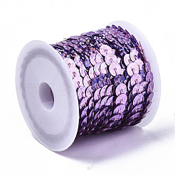 Бусины с пайеткой из экологически чистого пластика&nbsp;PVC-Q092-6mm-P50129