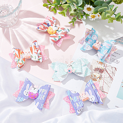 4 комплект из 2 бантов для волос для девочки с заколками в виде кролика и кожи аллигатора MRMJ-GL0001-04