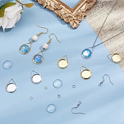 Наборы для изготовления сережек и ожерелья из латуни и железа с пустым куполом своими руками DIY-HS0001-05A