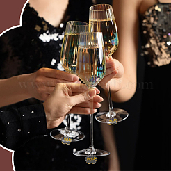 24 шт. подвески в виде цветка из акрила для бокала вина&nbsp;HJEW-BC00037