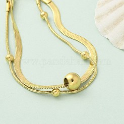 Браслеты-цепочки из нержавеющей стали 304&nbsp;BJEW-C084-08G