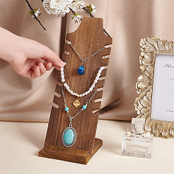 Деревянная доска для демонстрации ожерелья с наклоном назад&nbsp;NDIS-WH0016-04B-01