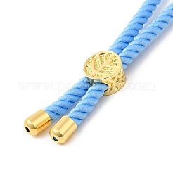Bracelets en argent avec cordon de nylon torsadé&nbsp;DIY-B066-03G-10