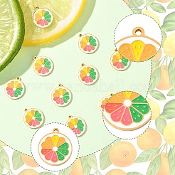 10 шт. 10 шт. эмалированные подвески в виде фруктов из нержавеющей стали 304&nbsp;STAS-YW0003-17G