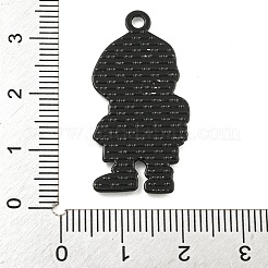 ハロウィンアロイエナメルペンダント  ブラック  スケルトンチャーム  ダークシアン  33x16x2mm  穴：2mm&nbsp;ENAM-M220-02J-B