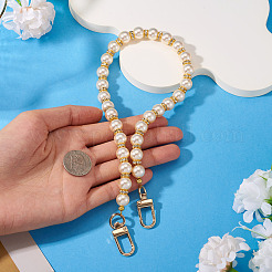 Круглые пластиковые бусины-имитаторы жемчуга цепочки-удлинители для сумок&nbsp;HJEW-TAC0082