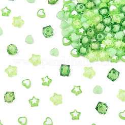 200шт 5 стиля прозрачные акриловые бусины&nbsp;TACR-FS0001-54B