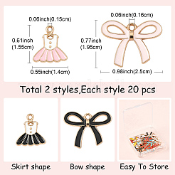 40шт 10 стиля подвески из сплава с эмалью&nbsp;ENAM-YW0005-63