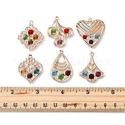 30 шт. 6 стиля подвески из железа и стекла IFIN-FS0001-52