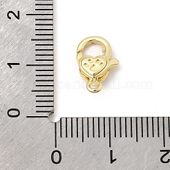 Сердце латуни омаров коготь застежками&nbsp;KK-Z147-16G