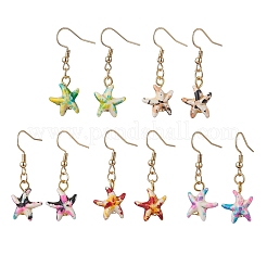 Серьги-подвески в виде морских звезд из нержавеющей стали 304&nbsp;EJEW-JE06444