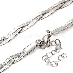 Ожерелья из змеиных цепей из нержавеющей стали 304 NJEW-M075-02B-P
