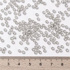 MIYUKIラウンドロカイユビーズ  日本製シードビーズ  （rr2268)ファンシーライニングムーンストーン  8/0  3mm  穴：1mm  約19000~20500個/ポンド&nbsp;SEED-G008-RR2268