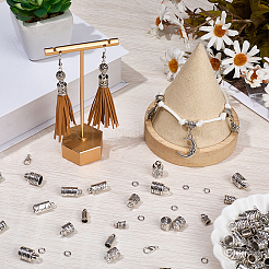 80 шт. 8 стиля тибетского стиля сплава наконечник шнура&nbsp;FIND-SC0020-98A