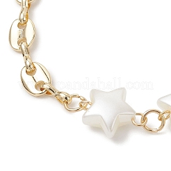 Браслеты-цепочки из АБС-пластика с имитацией жемчуга&nbsp;BJEW-JB13093