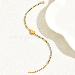 Элегантные браслеты-цепочки из нержавеющей стали с подвесками в форме сердца 201&nbsp;ZW4725