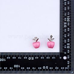 10 шт. яблоко драгоценный камень подвеска кристалл кварц исцеление натуральный камень подвески розовая серебряная пряжка для ювелирных изделий ожерелье серьги изготовление ремесел JX525A