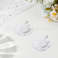 1 пара сережек-гвоздиков в форме цветка из стерлингового серебра s925&nbsp;EJEW-LP0007-097