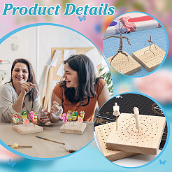 2 шт. 2 стиля деревянный держатель для демонстрации шампуров для еды WOOD-PH0003-53