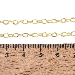 Collane da donna con catena a maglia cavo testurizzata in ottone da 3 mm&nbsp;KK-CBA4FD4-12G