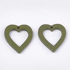 Pendentifs en bois de peuplier peint&nbsp;WOOD-T021-06K