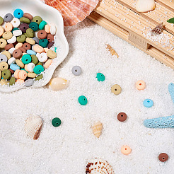 4 нитка 4 вида бусин из полимерной глины ручной работы CLAY-CW0001-04