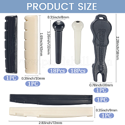 41шт. 7 вида пластиковых штифтов для гитарных струн&nbsp;AJEW-CN0004-47