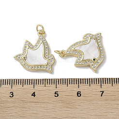 Pendentifs avec zircon cubiques à micro-pavés en laiton&nbsp;KK-G485-25A-G