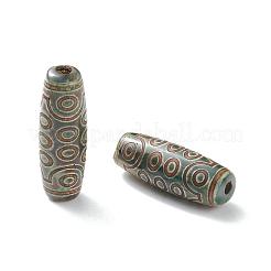 チベット風ジービーズ  天然石瑪瑙ビーズ  染め＆加熱  オーバル  片目  21mm  穴：28.5~32x10~12.5mm&nbsp;TDZI-E004-20