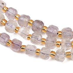 Stränge aus natürlichen violetten Phantomquarz-/violetten Lodolithquarzperlen&nbsp;G-Z147-A04-01